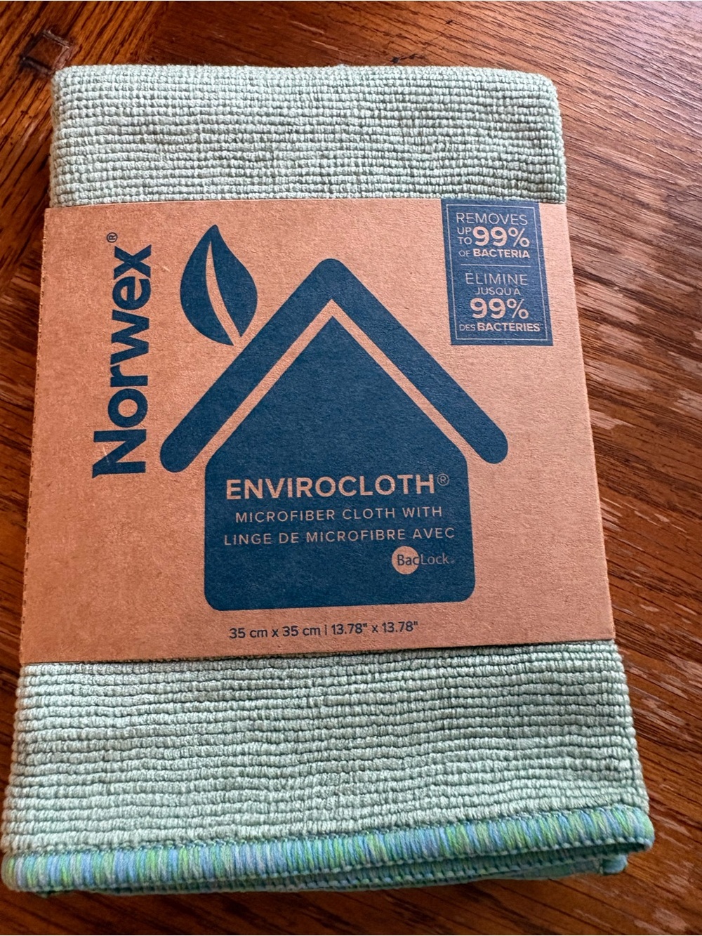 Norwex EnviroCloth Microfiber Cleaning Cloth - Light Green. NEW